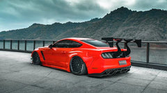 15-19 Mustang Rear Spoiler Robt Style Carbon Fiber GT Wing Rear Track Spoiler For Ford Mustang