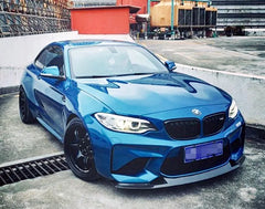 For BMW F87 M2 Carbon Fiber Front bumper Lip Splitter Spoiler GTS style 16-18