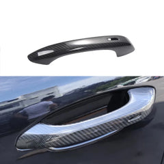 4pcs Real Dry Carbon Fiber Door Handle Cover stick on style Outside door Cover Exterior Kits For Porsche Cayenne 2018
