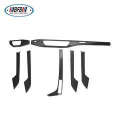 Add On Style Full Dry Carbon Interior Trim Dashboard Cover For AUDI A4 B8 Door Handle Trim Center Console Cover 2016-2020