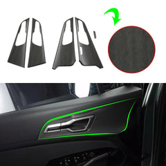 Car Interior Wooden Pattern Car Inner Door Handle Trim Handle Insert Bowl Cover Interior Molding Trim For KIA Sportage NQ5 2022