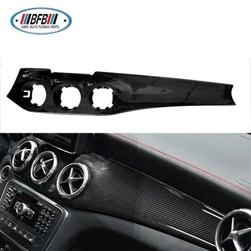 Replacement Carbon Fiber Dashboard Kit Central Console Cover Panel For Mercedes GLA X156 CLA W117 Class 2014up