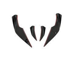 2021+ 4PC Carbon Fiber Canards Set For G80 Factory OEM Custom VS Style Front Bumper Splitter Trim Winglet Fit For BMW G8X M3 M4
