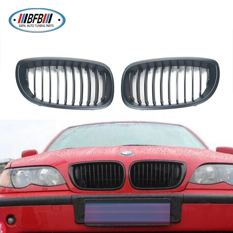 ABS Matt Black Front Grille For E46 2DR 2002-2004 Front Kidney Grill