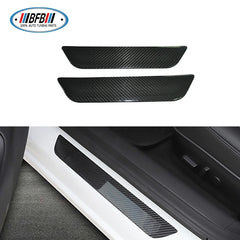 4pcs Real Dry Carbon Fiber Auto Door Sill Protection Panel for Tesla Model 3 Model Y 2017up