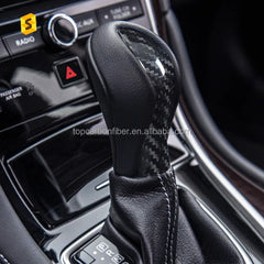 ES Real Carbon Fiber Gear Shifts Knob Cover Sticker For Infiniti Q50 Auto Interior Trim Accessories