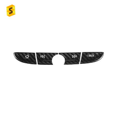 ES Carbon Fiber Cars Interior Accessories A B C D Radio Screen Navigation Buttons Cover Trim For Chevrolet Chevy Camaro