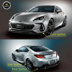 For 2022 Subaru BRZ ZD8 Sti-P Style Carbon Fiber Aero Body kit Front Splitter Side Splitter Rear Splitter High Spoiler WING