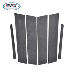 6Pcs Real Dry Carbon Fiber Window Pillar Cover Middle B-Pillar For Alfa Romeo Giulia 2016-2019
