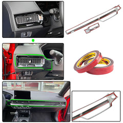 Car Accessories Interior Decoration Trims Dashboard Central Control Trim Cover Interior Moldings Trims For Honda 11th Gen Civic