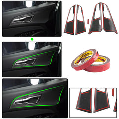 Car Interior Wooden Pattern Car Inner Door Handle Trim Handle Insert Bowl Cover Interior Molding Trim For KIA Sportage NQ5 2022