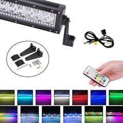 13inch Offroad Led Bar Light Truck 4wd 72w Rgb Chasing Led Light Bar 4x4