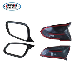 4PCS/SET Full Dry Carbon Side Door Rear View M Look Wing Mirror Covers Add on Style for BMW F20 F22 F23 F30 F31 F32 F33 F36