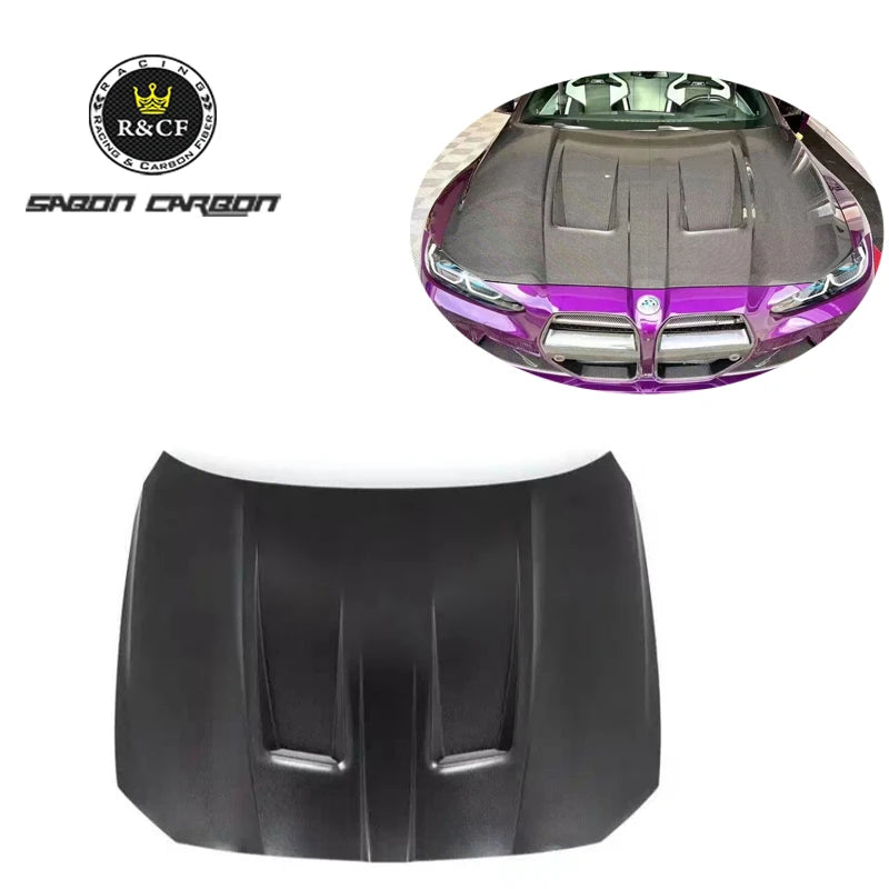 ALPH Style Carbon Fiber Front Hood Bonnet with vents For BMW G80 M3 G82 M4 2022+