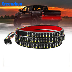 New 48inch Triple Row Led Tailgate Light Bar With Brake Reverse Turning Signals For Ford Dodge Gmc Pickup Light