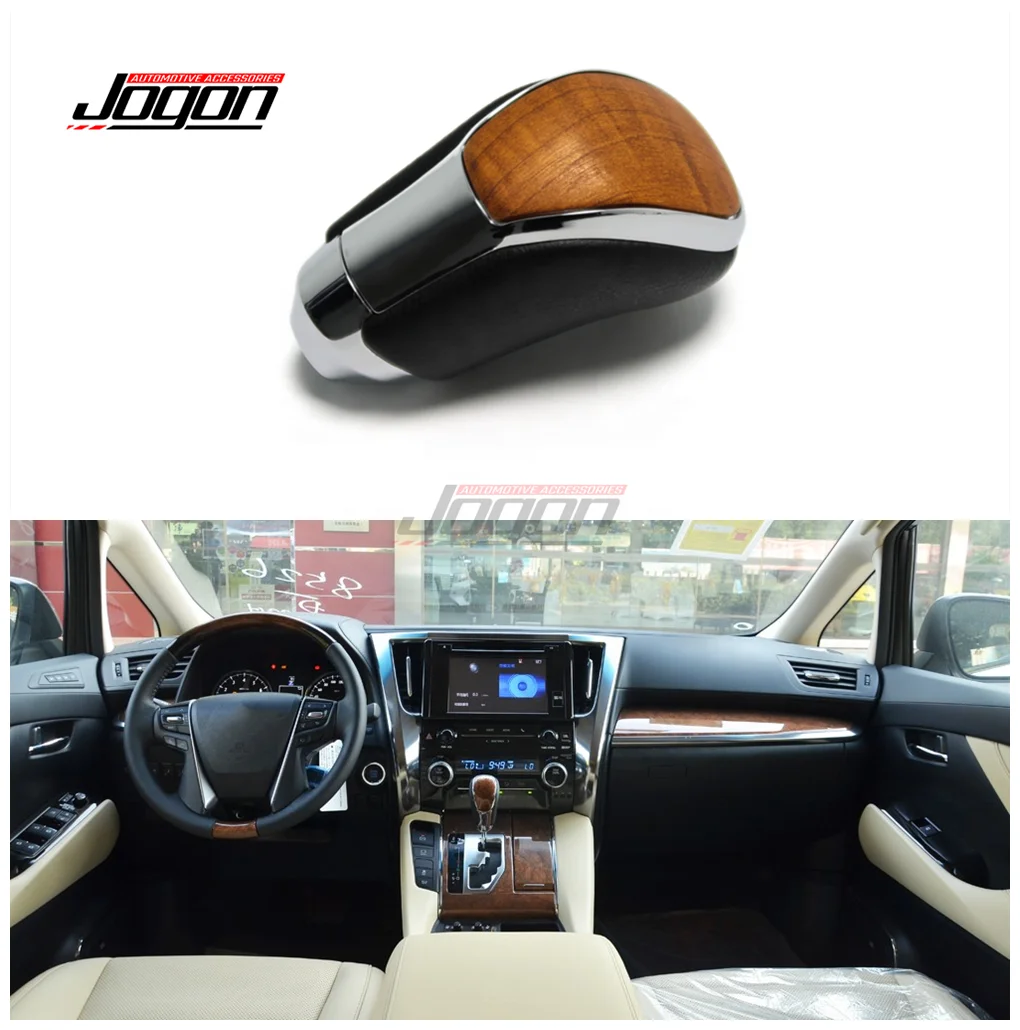 Gear Shift Knob Replacement ABS Leather  Trim For Toyota Alphard Vellfire 2016-2021 Car Accessories