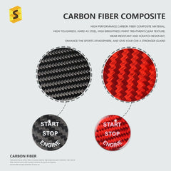 ES Wholesale Car Interior Accessories Carbon Fiber Button Cover For BMW F20 F21 F22 F23 F30 F31 F32 F33 F10 F11 F12 F13 F01 F02