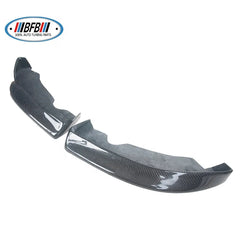 Shiny Black  Carbon Fiber Front Bumper Splitter stick on front Flaps Fit For BMW 3 series E46 M-Tech front Bumper body 1998-2004