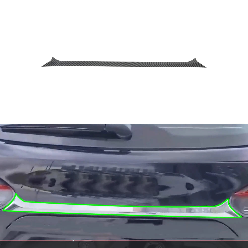 Upper Rear Trunk Streamer Car Back Bar Trims  ABS Carbon Fiber Strip Decorative Tail Gate For Toyota Corolla Cross 2020