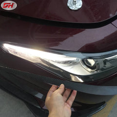 For Alfa Romeo Giulia 2017-up Automobile Dry Carbon Fiber Stick-on Light Trim Headlight Eyebrow Stickers