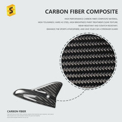 ES Carbon Fiber Exterior Accessories Carbon Fiber Shark Fin Antenna Cover For Dodge CHALLENGER 3k carbon fiber