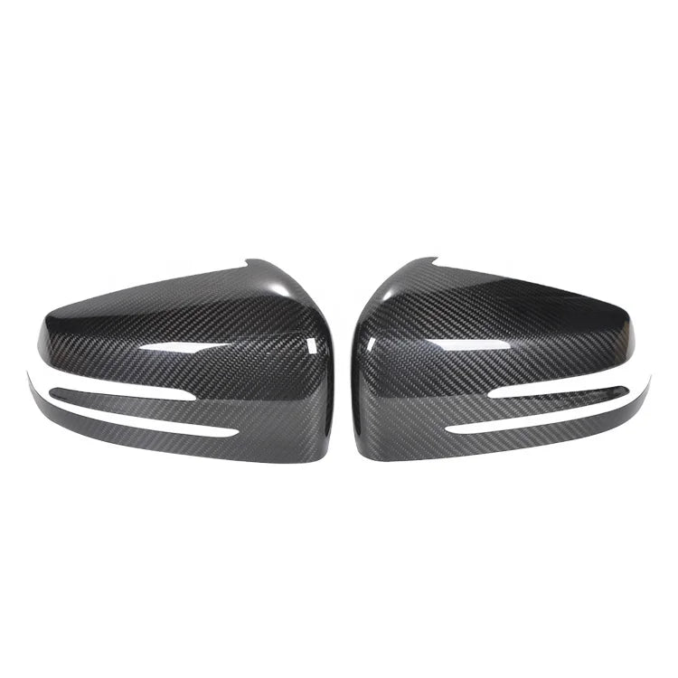 W204 real carbon side mirror cover fit for A C CLS E CLA Class W204 W207 W212 W176 W218 W221 carbon mirror cover