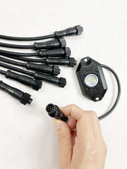 12V Car Underglow Light App Control RGBW Led Rock Lights 8 piece Waterproof