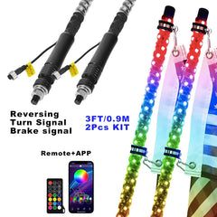 Wholesale RGB Antenas led para Led Whip Flagpole Lights For Atv Utv Polaris Rzr Canam