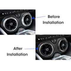 ES Carbon Fiber Car Interior Accessories Carbon Fiber Middle Air Outlet Seat For Camaro 2018 -now Car Accessories Sticker