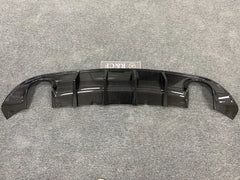 Fits 2015-21 Dodge Charger SRT Hellcat Style Carbon Fiber Rear Bumper Diffuser Lip Spoiler Factory Glossy Black
