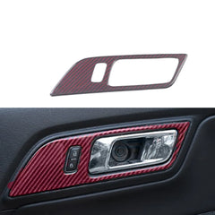3 holes Red Carbon Fiber Interior Kits Left Hand Drive Carbon Fiber Navigation Table Cover10 pcs for Ford Mustang 2015+