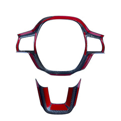 2Pcs Dry Carbon Fiber Interior Kits Steering wheel Cover trim For Honda Civic 11th 2022+