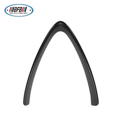 BFB Shiny black Real Dry Carbon Fiber add on V shape Front Grill trims in front bumper for Alfa Romeo Stelvio SUV 2017+