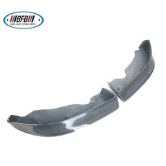 Shiny Black  Carbon Fiber Front Bumper Splitter stick on front Flaps Fit For BMW 3 series E46 M-Tech front Bumper body 1998-2004
