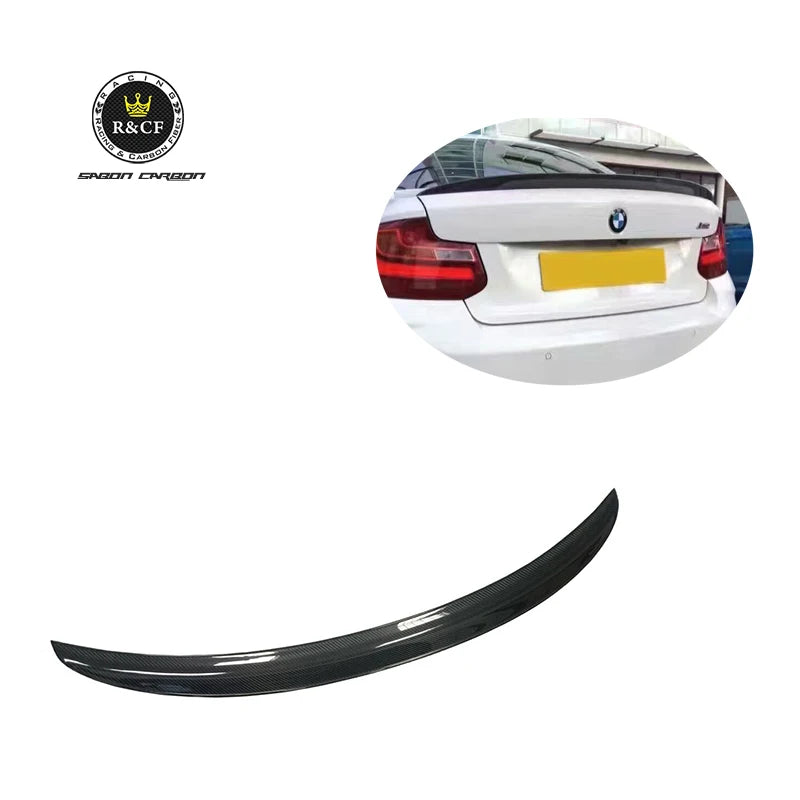 For BMW F22 m235i Rear Spoiler Wing  P Style Carbon Fiber Rear Trunk Spoiler F87 M2 M2C