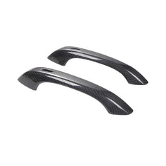 4pcs Real Dry Carbon Fiber Door Handle Cover stick on style Outside door Cover Exterior Kits For Porsche Cayenne 2018