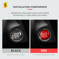 ES Car Interior Accessories Engine Start Stop Button Stickers Trim Cover For LEXUS IS ES  GS NX RX  LX RC F