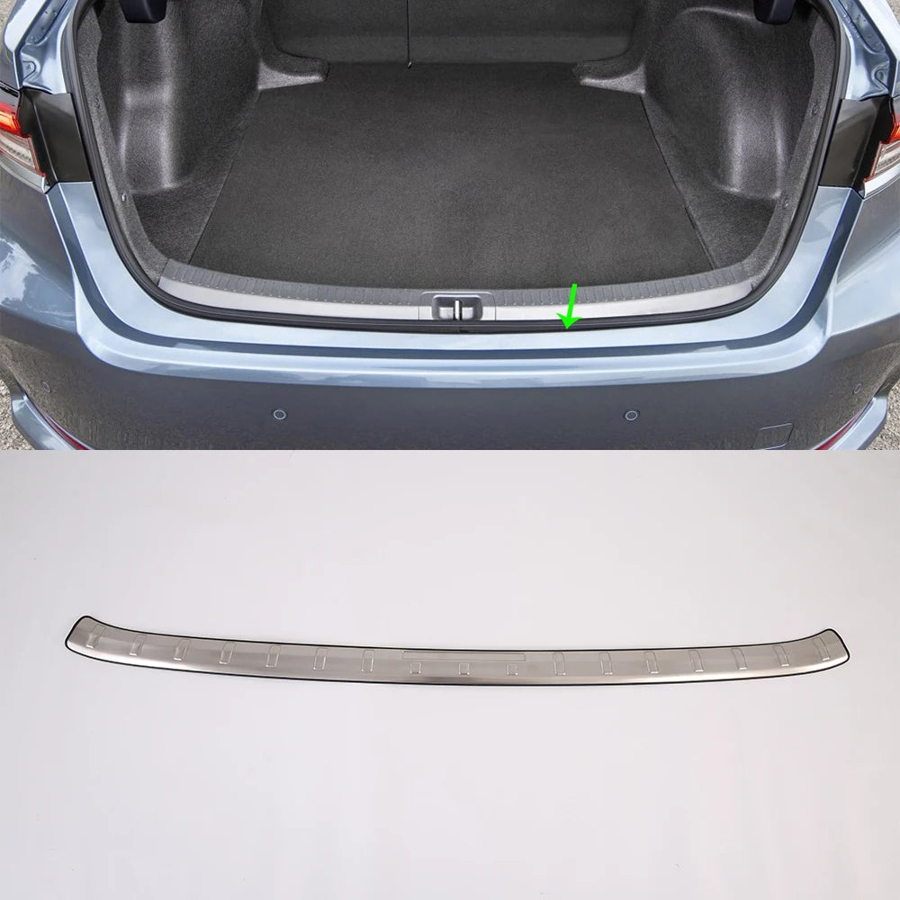 Trunk Rear Guard Plate Sticker Car Outer Rear Bumper Trim Anti-Kicked Scratch Protection Stick For Toyota Corolla 2019