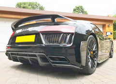 Carbon Fiber Rear Splitter Spats For 17-19 Audi R8 V10 Carbon fiber rear bumper splitter spats R8 17-19