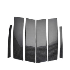Giulia Real Dry Carbon Fiber Exterior Trim Window Middle B-Pillar Posts Trims Cover For Alfa Romeo Giulia Sedan 2015-2018