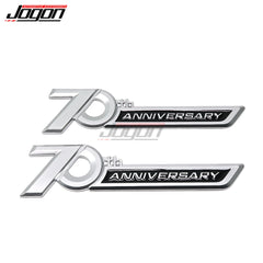 Side Rear 70th Anniversary Chrome Emblem Trunk Badge Sticker Trim For Toyota Land Cruiser LC100 LC200 LC300 LC70 LC71 LC76 FJ79