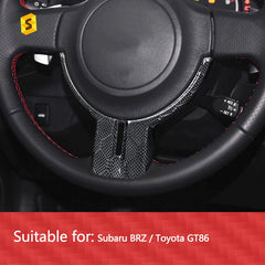 ES Real Dry Carbon Fiber Interior Trim Honeycomb Pattern Steering Wheel Chin Parts Cover for Subaru BRZ Toyota 86