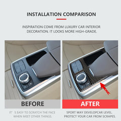 Es N-DJBC-104 Car Interior Accessories Carbon Fiber Media Panel For Bens class C GLE GLS  2015-2018 Carbon Fiber Car Interior
