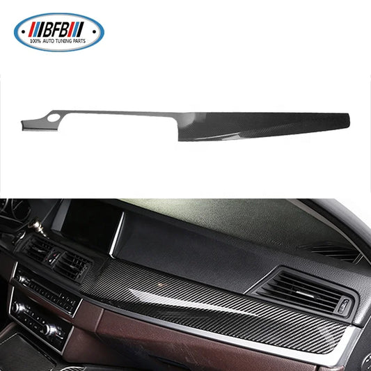 (RHD)2012+ 9PCS Dry carbon fiber Auto Accessories Interior Trims without Start-Stop Button Fit For 5 Series F10 Right hand drive