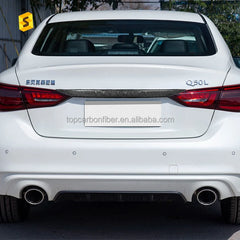 ES N-YFND-321 Car Interior Accessories Carbon Fiber Rear Trunk Bar for Infiniti Q50 Car Accessories Car Interior Trim