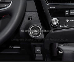 Shasha Carbon For Toyota Start Stop Button Cover Real Carbon Fiber For Toyota Corolla Interior Accessories