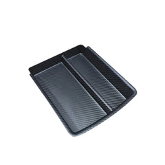 Matte Carbon Fiber Center Console Organizer Storage Box Cover For Tesla Model X