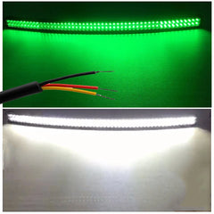 White Amber Red Blue Green Dual Colors Offroad Led Light Bar Spot Combo ATV Fog Driving 3Wire