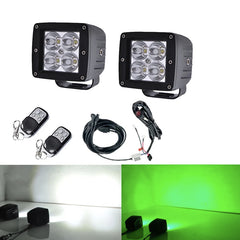 Dual Color 3inch Led Cube Light Flash White Amber Strobe Vehicle Led Work Light Bar