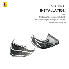 Shasha Carbon Fiber  Rearview Mirror Cover Auto Accessories New Decoration For Mustang